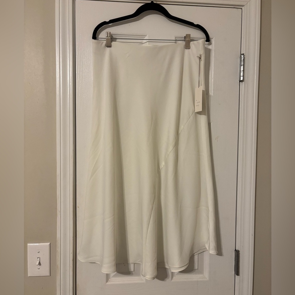 White Silk Skirt